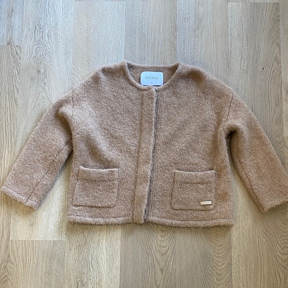 Lounge Apparel Other - Lounge Apparel Alpaca Blend Cropped Jacket Beige Cardigan Coat